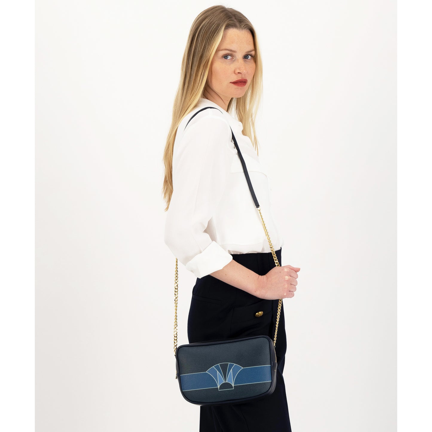 Rosalia Marine - Sac bandoulière et chaine