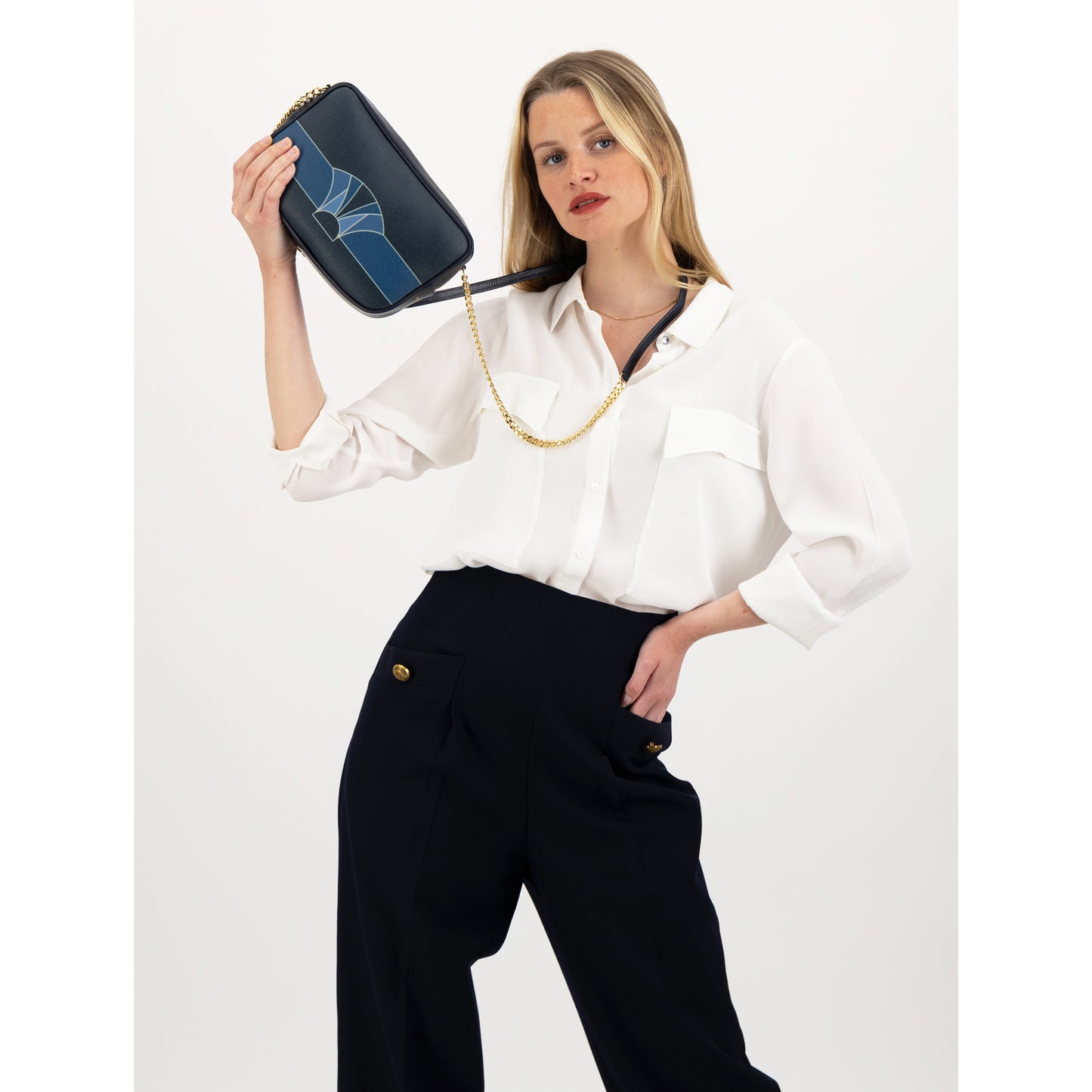 Rosalia Marine - Sac bandoulière et chaine